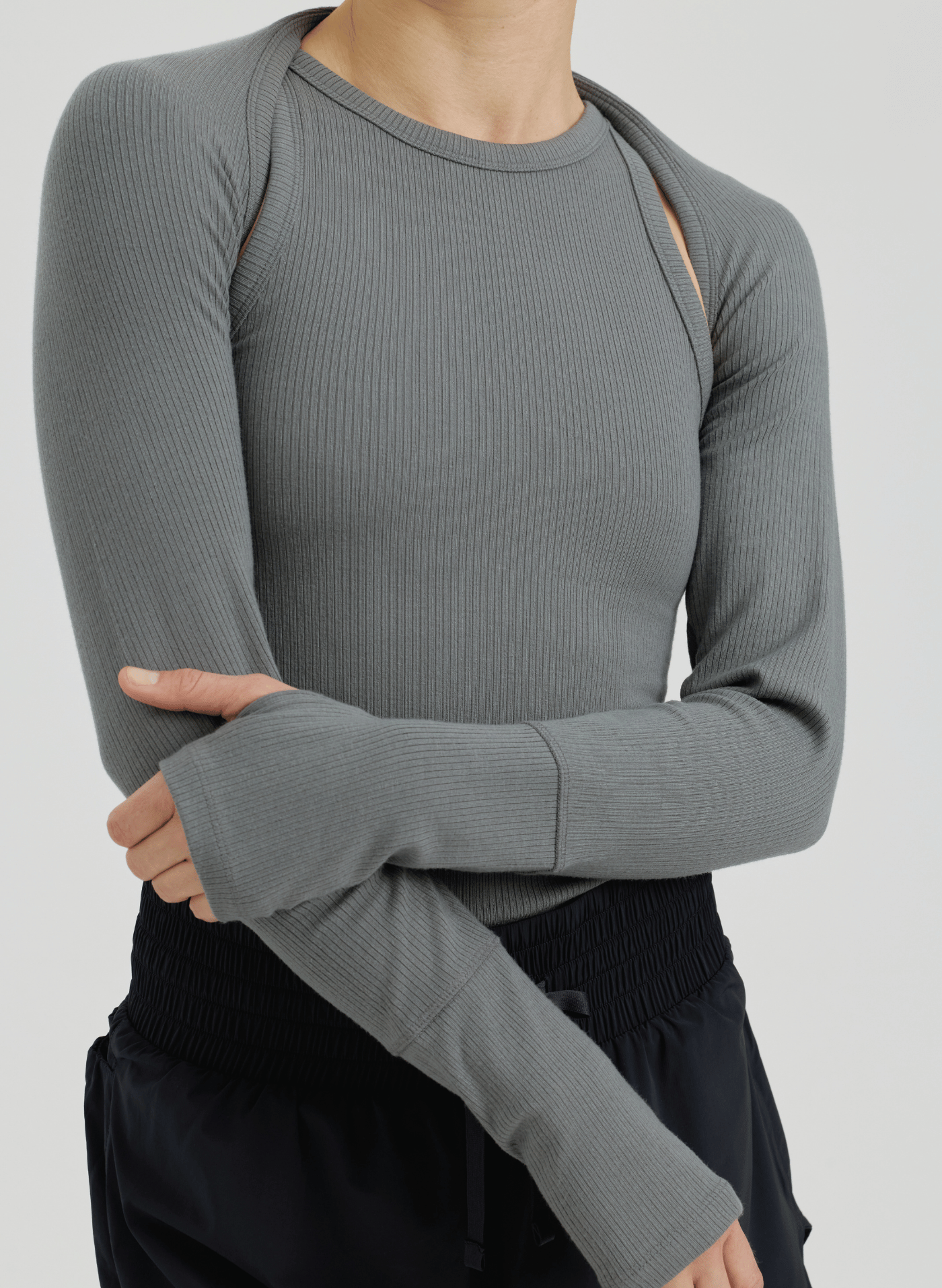 Ribbed Recovery Shrug + Tank Set
