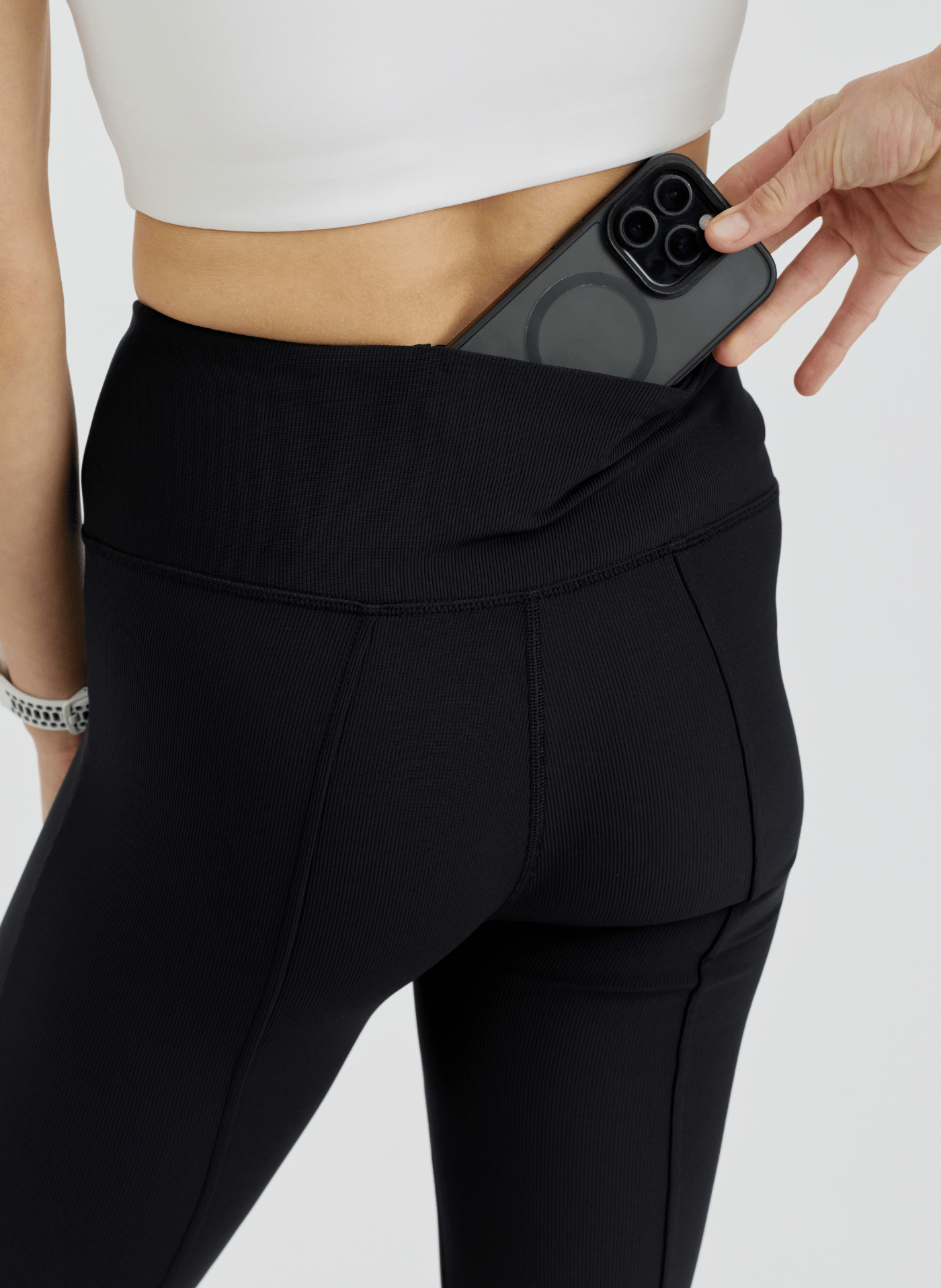 Zip Flare Ribbed Leggings