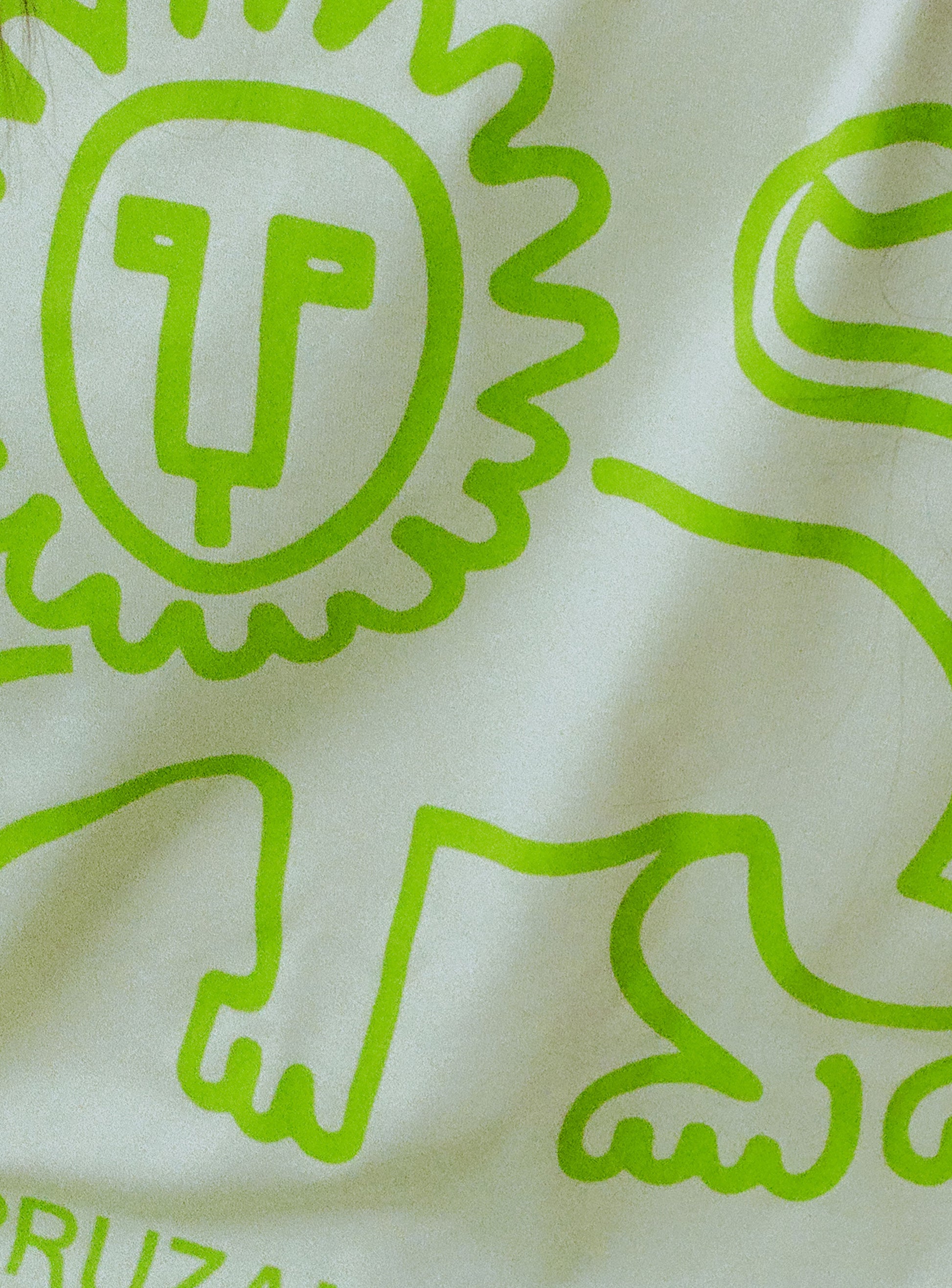 Pruzan Studio Happy Green Lion T Shirt