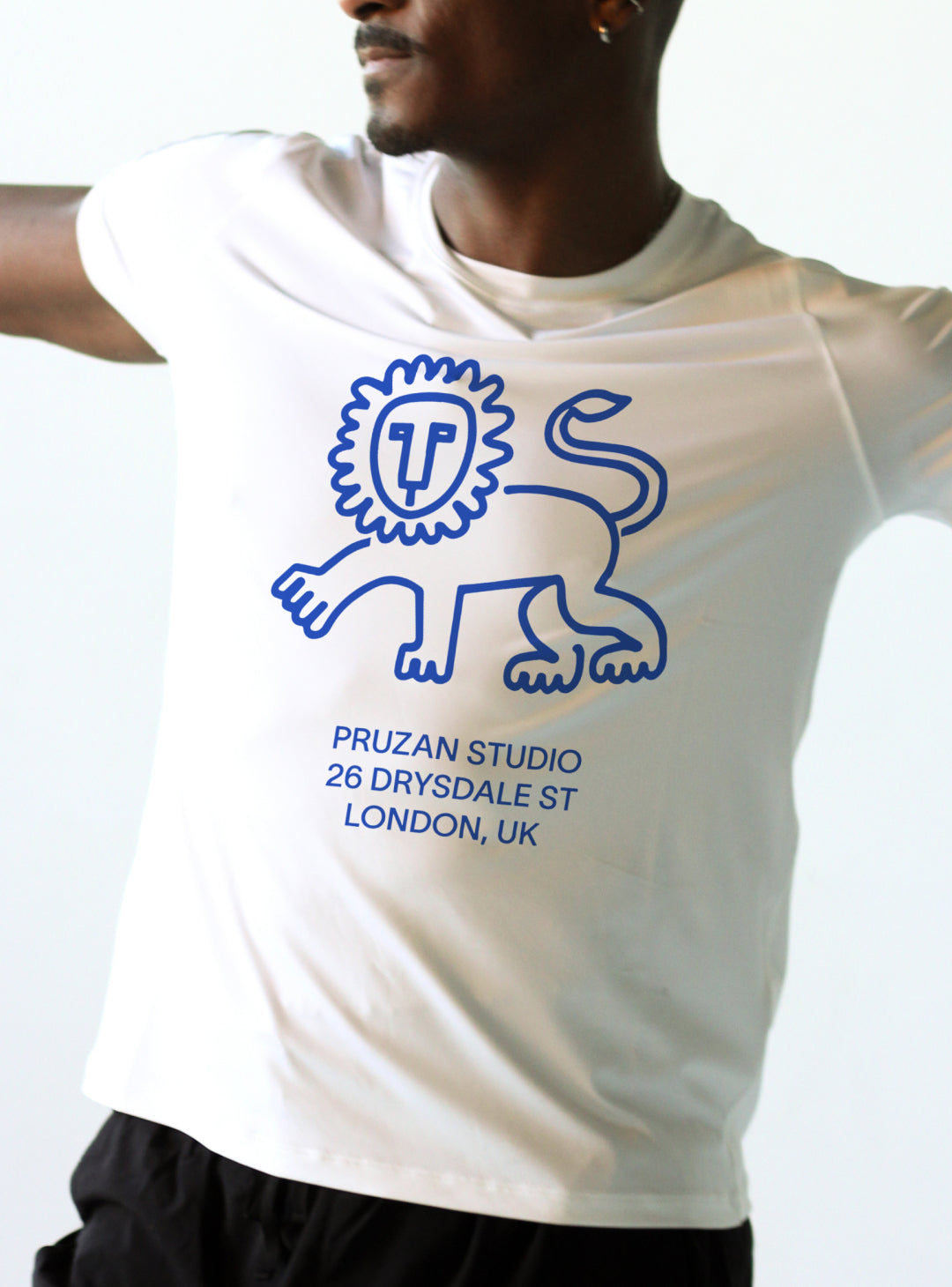 Pruzan Studio Super Blue Lion T Shirt